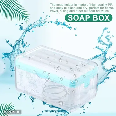 Soap Dish Multifunctional Bar Soap Container, Foam Soap Dispenser with Roller-thumb0