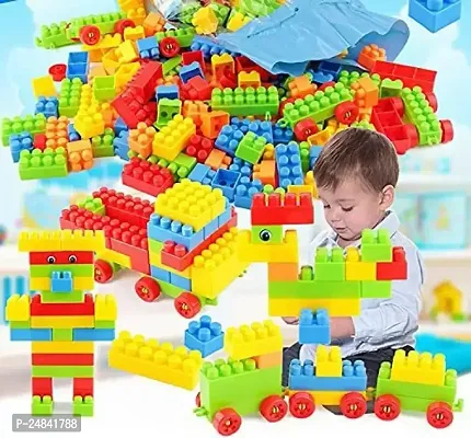 SATSUN ENTERPRISE 55 +Pcs Building Blocks Creative Learning Educational Kids Toy (Multicolor)  (Multicolor)