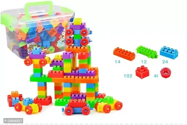 SATSUN ENTERPRISE 60 Pcs Building Block Toy for Kids Fun, Learning  Smart Activity Train Blocks  (Multicolor)