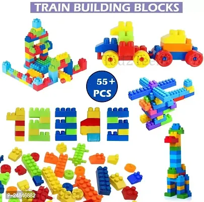 SATSUN ENTERPRISE 55+Pcs Building Blocks Toy Set Creative Educational BlockToys (Multicolor)  (Multicolor)-thumb0