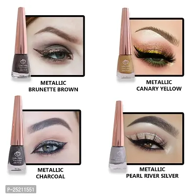 Looks United Smudge Proof Shimmer Glitter Metallic Eyeliner Multicolor Pack Of 4-thumb2