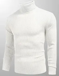 Classic Wool Solid Long Neck Sweater for Men-thumb1