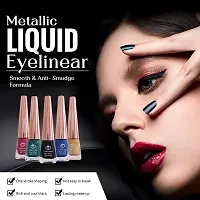 Looks United Smudge Proof Shimmer Glitter Metallic Eyeliner Multicolor Pack Of 6-thumb2