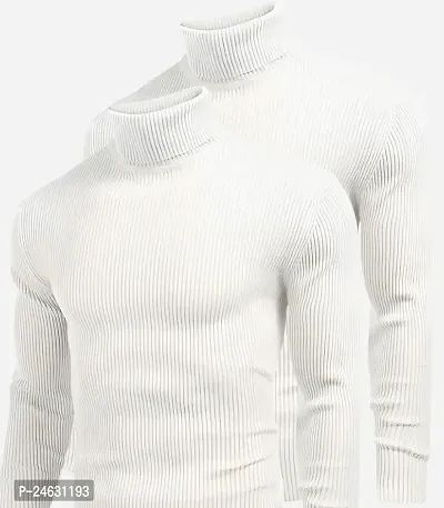 Classic Wool Solid Long Neck Sweater for Men, Pack of 2-thumb0