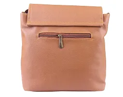 Looks United Designer PU Women Handbag (Tan)-thumb2