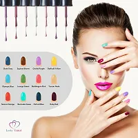 12 High Gloss Smooth Finish Long Lasting Without Chipping Nail Polish Multicolor  (Pack of 12)-thumb1