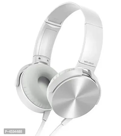 Premium White Mdr-Xb450 Wired Extra Bass On-Ear Headphones-thumb0