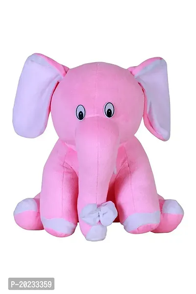Pink Elephant Stuffed Animal Toy-thumb0