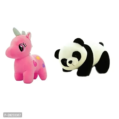 Stuffed Toys Combo 3 Toys Pink Unicorn and Panda