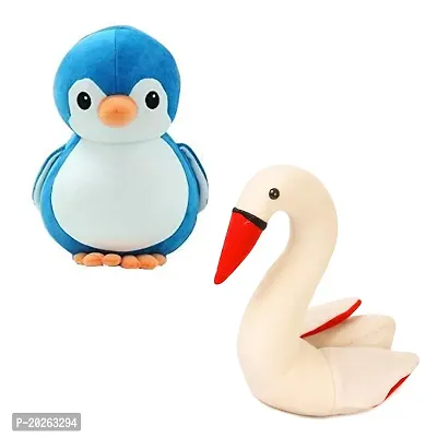 Soft Toys Combo for Kids 2 Toys Penguin and Swan