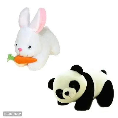 Stuffed Toys Combo 2 Toys Panda, Rabbit with Carrot