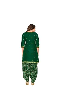 Elegant Cotton Green Printed Dress Material With Dupatta Set For Women-thumb2