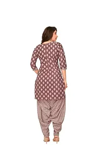 Elegant Cotton Purple Printed Dress Material With Dupatta Set For Women-thumb2