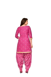 Elegant Cotton Pink Printed Dress Material With Dupatta Set For Women-thumb2