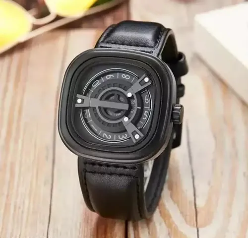 Leather Analog Watch For Men