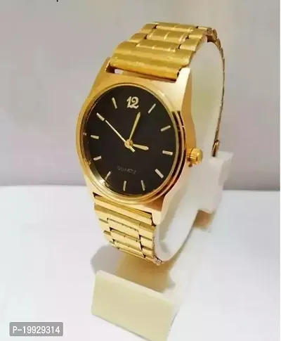 Stylish Golden Stainless Steel Analog Watch For Men