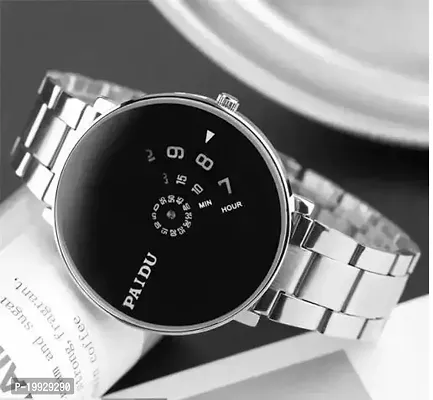 Stylish Silver Alloy Analog Watch For Men-thumb0