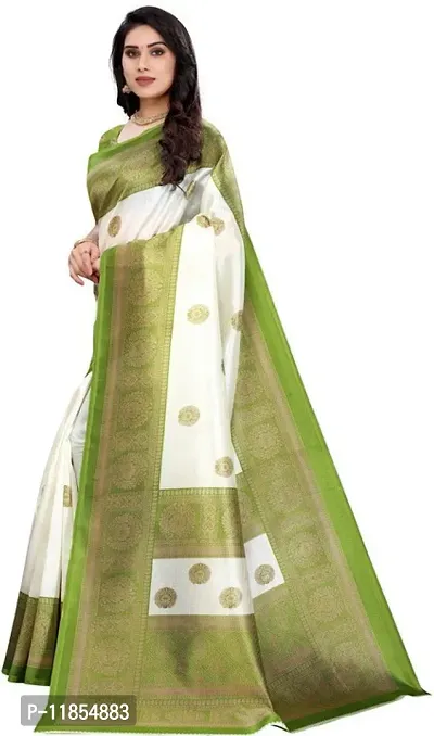 Beautiful Art Silk Saree with Blouse piece-thumb2