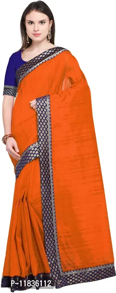 Beautiful Art Silk Saree with Blouse Piece-thumb0