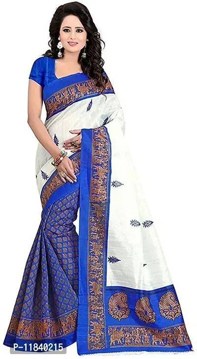 Beautiful Art Silk Saree with Blouse piece-thumb0