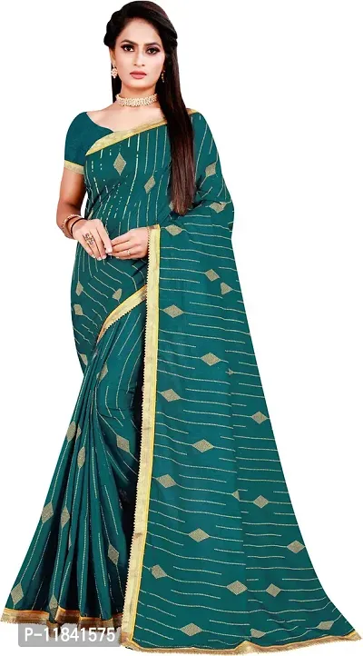 Beautiful Art Silk Saree with Blouse piece-thumb0