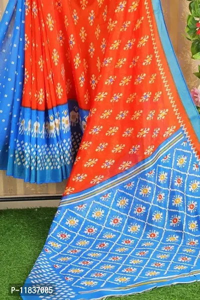 Beautiful Art Silk Saree with Blouse Piece-thumb2