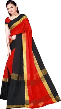 Beautiful Cotton Silk Saree with Blouse Piece-thumb1