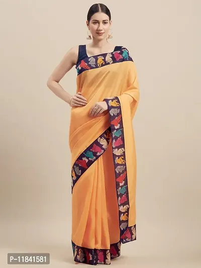 Beautiful Art Silk Saree with Blouse piece-thumb0