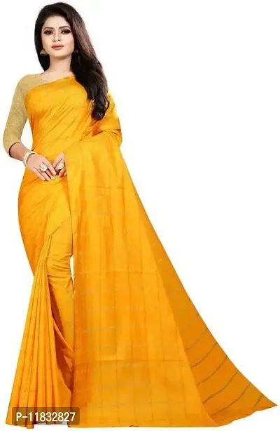 Beautiful Art Silk Saree with Blouse Piece-thumb0