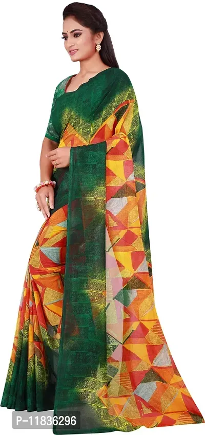 Beautiful Georgette Saree with Blouse Piece-thumb2