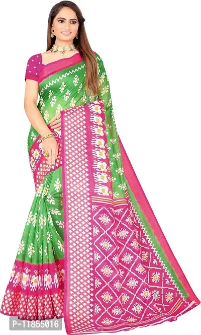 Beautiful Art Silk Saree with Blouse piece-thumb0