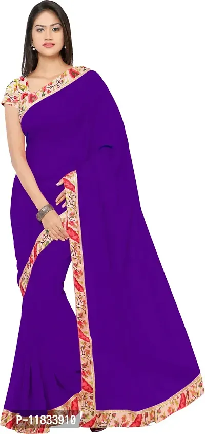 Beautiful Georgette Saree with Blouse Piece-thumb0