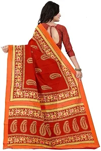 Beautiful Art Silk Saree with Blouse Piece-thumb1