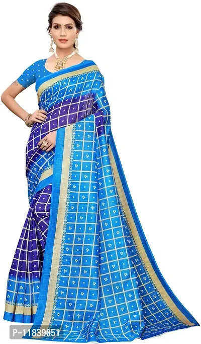 Beautiful Art Silk Saree with Blouse Piece