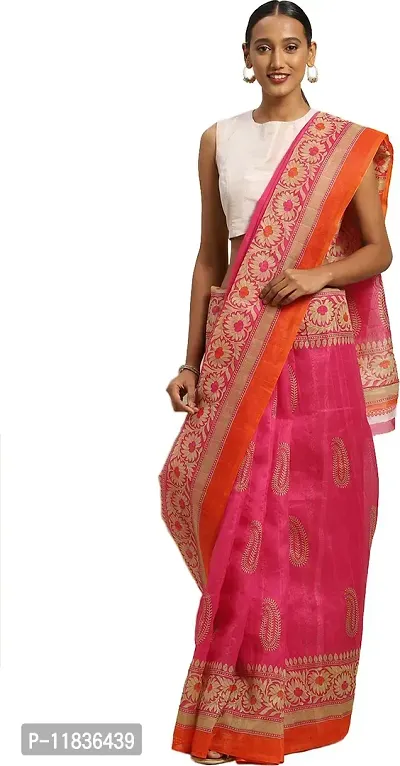 Beautiful Art Silk Saree with Blouse Piece-thumb0