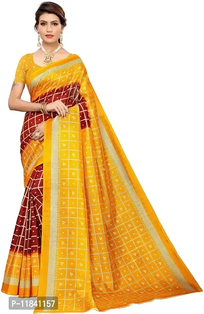 Beautiful Art Silk Saree with Blouse piece-thumb0