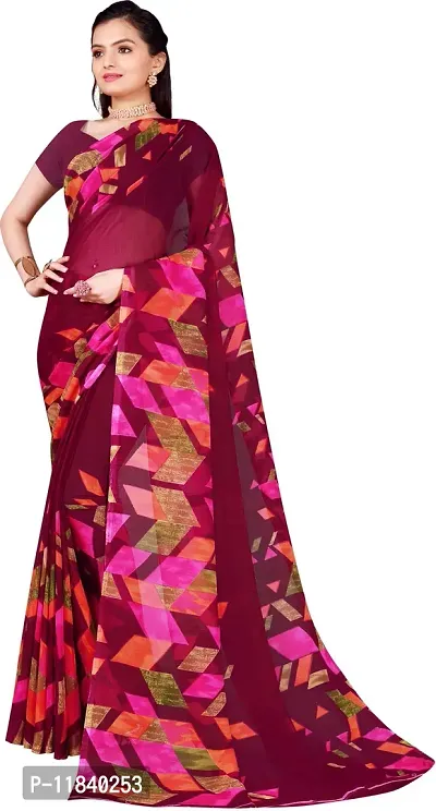 Beautiful Georgette Saree with Blouse piece-thumb0