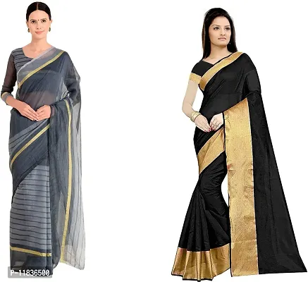 Beautiful Georgette Saree with Blouse Piece Pack Of 2