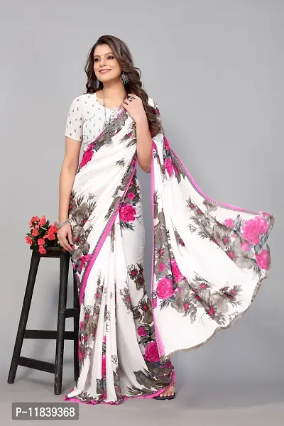 Beautiful Art Silk Saree with Blouse piece-thumb0