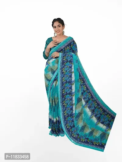 Beautiful Georgette Saree with Blouse Piece-thumb0