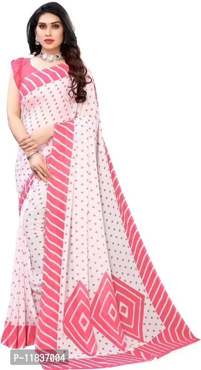 Beautiful Georgette Saree with Blouse Piece-thumb0