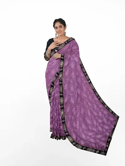 Beautiful Lycra Saree with Blouse piece