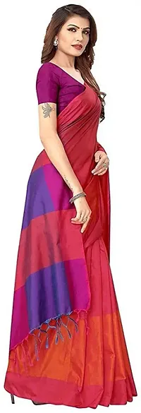 Beautiful Art Silk Saree with Blouse piece-thumb3