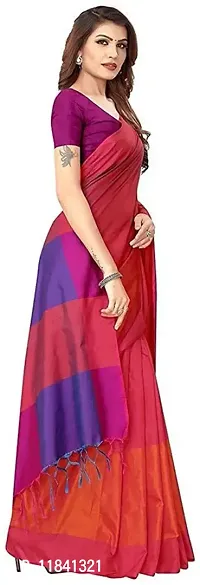 Beautiful Art Silk Saree with Blouse piece-thumb4