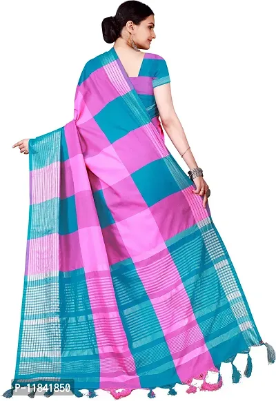 Beautiful Cotton Silk Saree with Blouse piece-thumb4