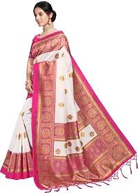 Beautiful Art Silk Saree with Blouse Piece-thumb1