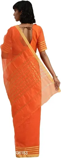 Beautiful Cotton Blend Saree with Blouse Piece-thumb2