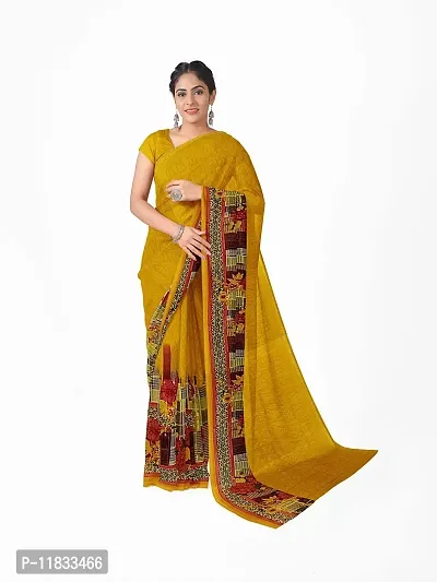 Beautiful Georgette Saree with Blouse Piece-thumb0