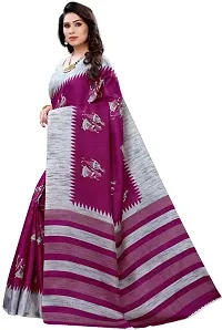 Beautiful Art Silk Saree with Blouse Piece-thumb1