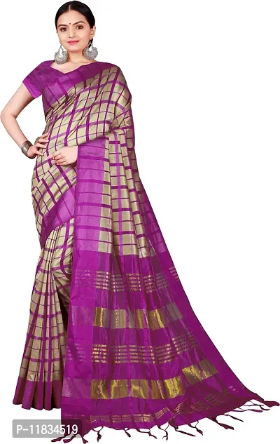 Beautiful Cotton Silk Saree with Blouse Piece